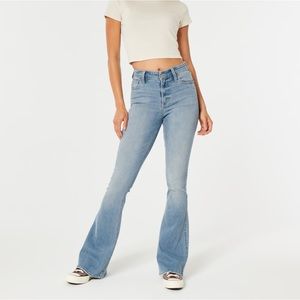 Hollister Y2K Light Wash Stretch Jeans with Slight Flare